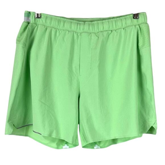 Lululemon Surge Short Liner 6" Tropix Green Men's Size XL Excellent Condition - Picture 5 of 11